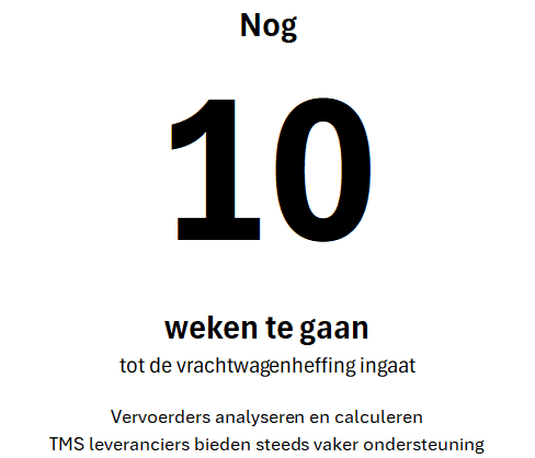 Vrachtwagenheffing nog 10 weken