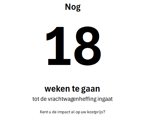 Vrachtwagenheffing nog 18 weken